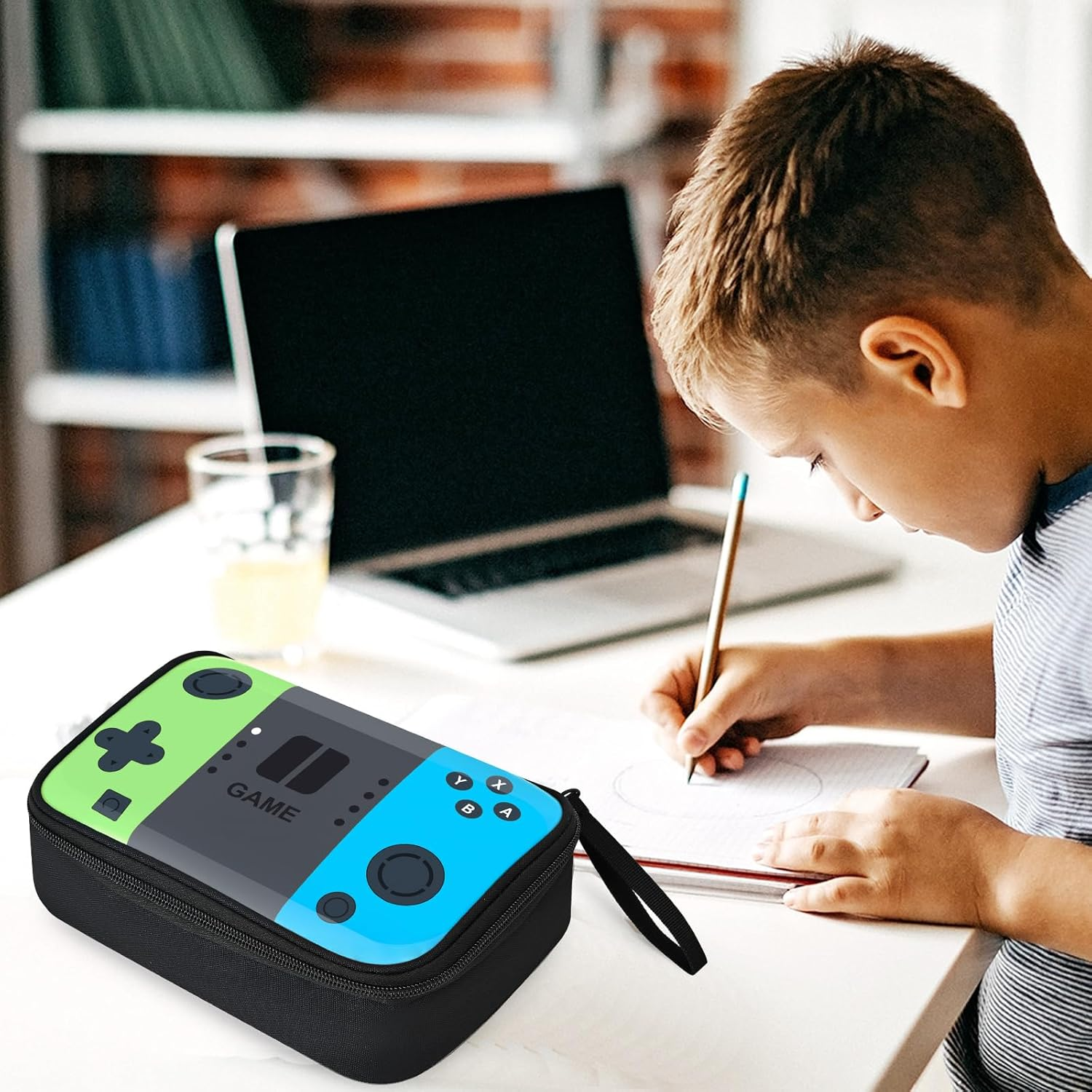 Gamer Pencil Case for Boys, Large Cute Pencil Pouch for Kids Teens with Handle, Sturdy School Supplies Marker Pen Organizer, Big Pen Box Pouch Pencil Bag for Art Office Student School Supply image number 1