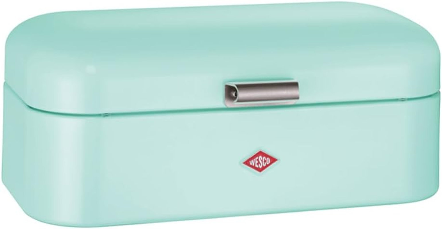 Wesco Grandy Bread Bin in Matt White, Powder-Coated Sheet Steel, Ventilation Holes and Sturdy Handle - Graphite Matt image number 4