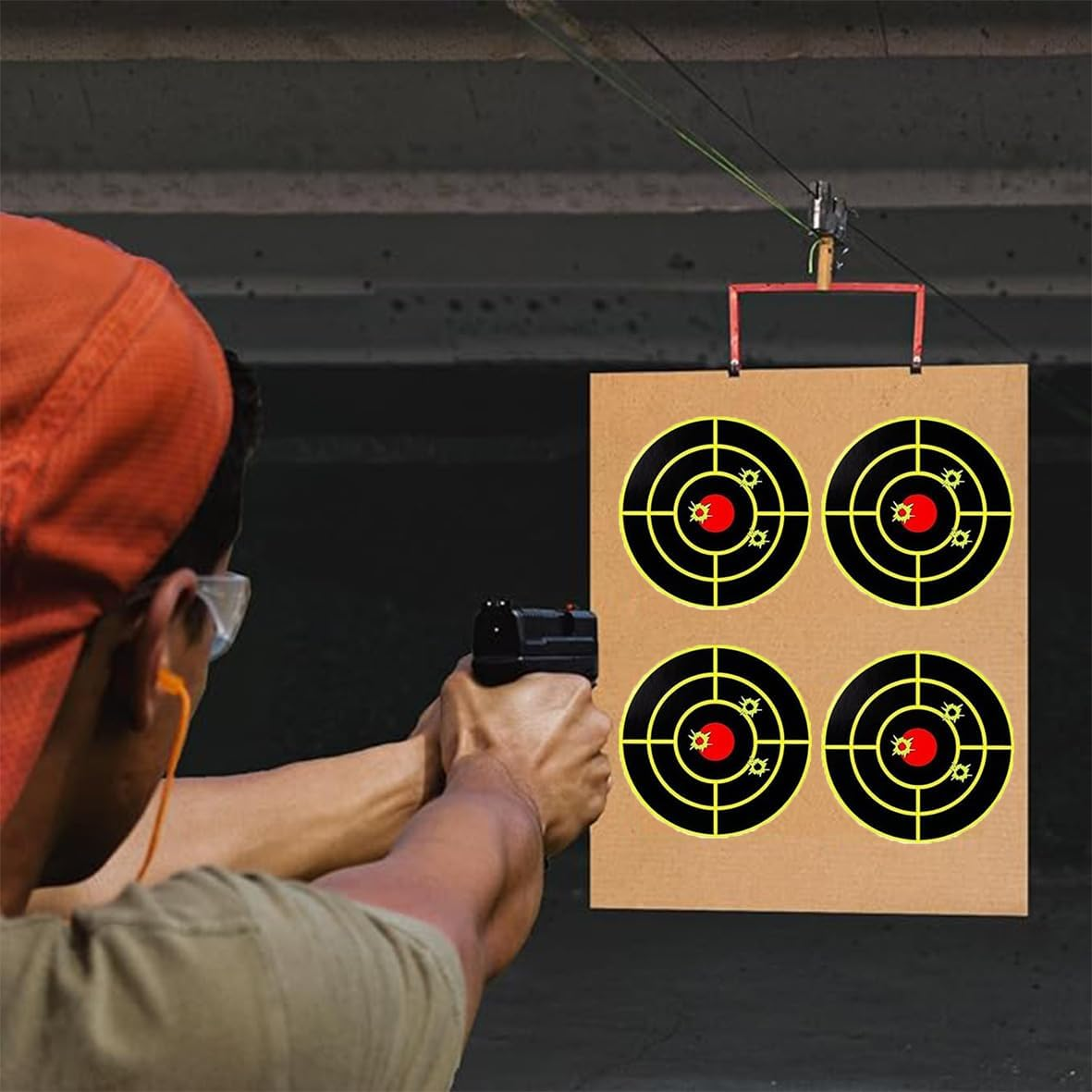 BEANPRECOY 200Pcs Adhesive Target Stickers 3 Inch Shooting Targets Paper Dots Labels Reactive Targets for Shooting Range Adhesive Shot Target Stickers Splatter for Metal Target Racks Cardboard image number 5