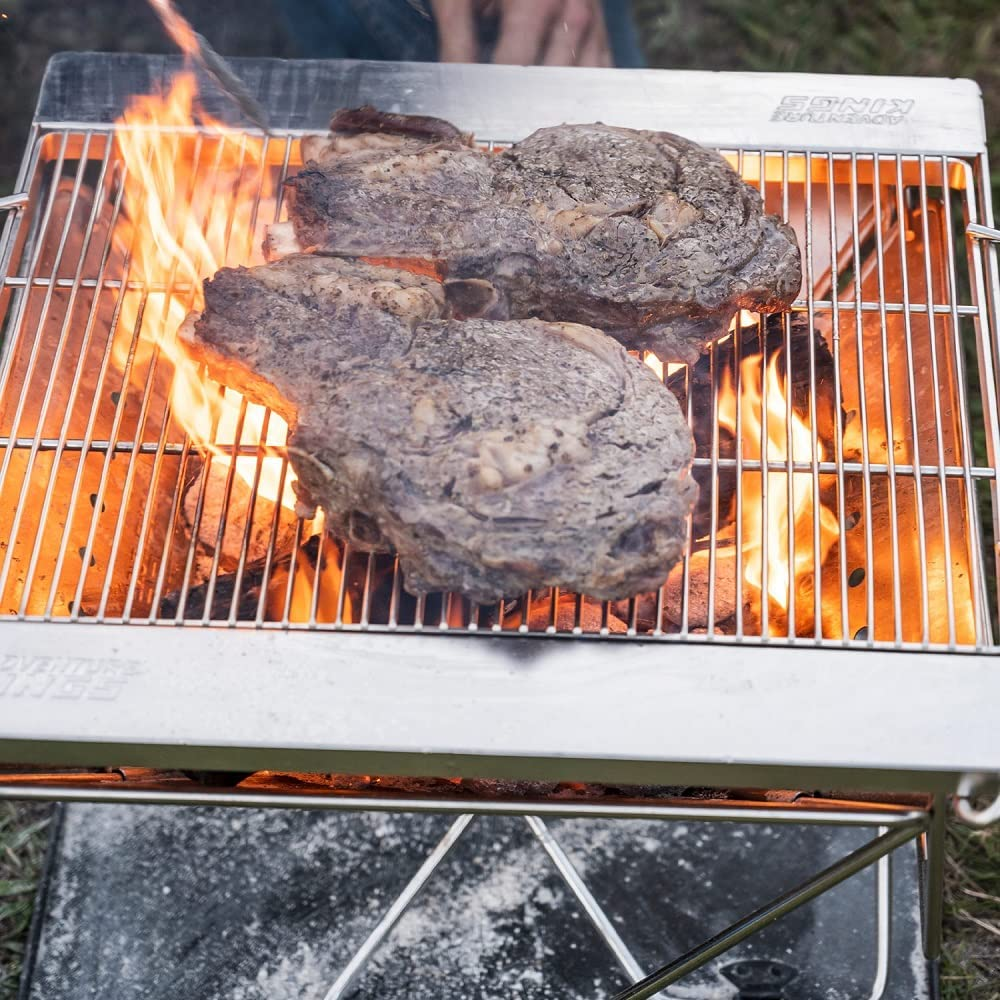 KINGS Premium Stainless Steel Firepit Grill for KINGS Stainless Steel Firepit image number 4