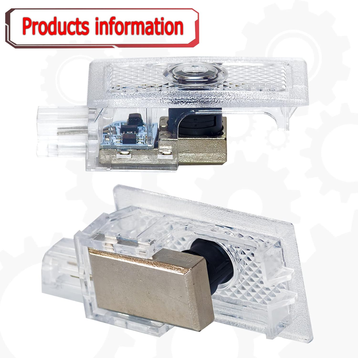 Never Fade Car LED Door Logo Compatible with 300 300C 300S 2005-2022 Projector Ghost Shadow Light, for 300 Accessories Door Light Logo LED Laser Car Courtesy Step Light HD (All White)