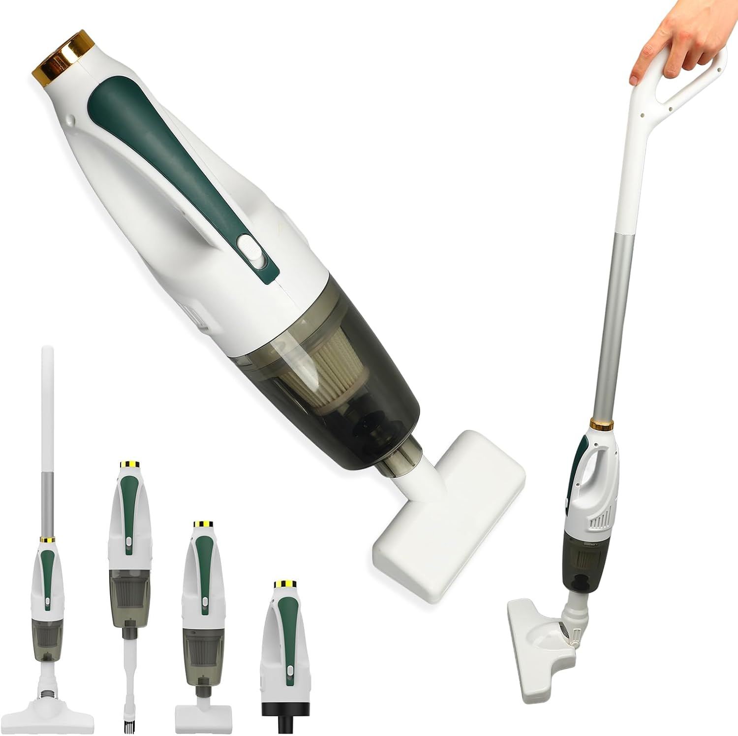 Cordless Vacuum Cleaner, High Power Stick Handheld Vacuum with Strong Suction, Rechargeable & Portable, Large Dust Bin, Multi Brush Configuration, for Home Car Pet Hair image number 4