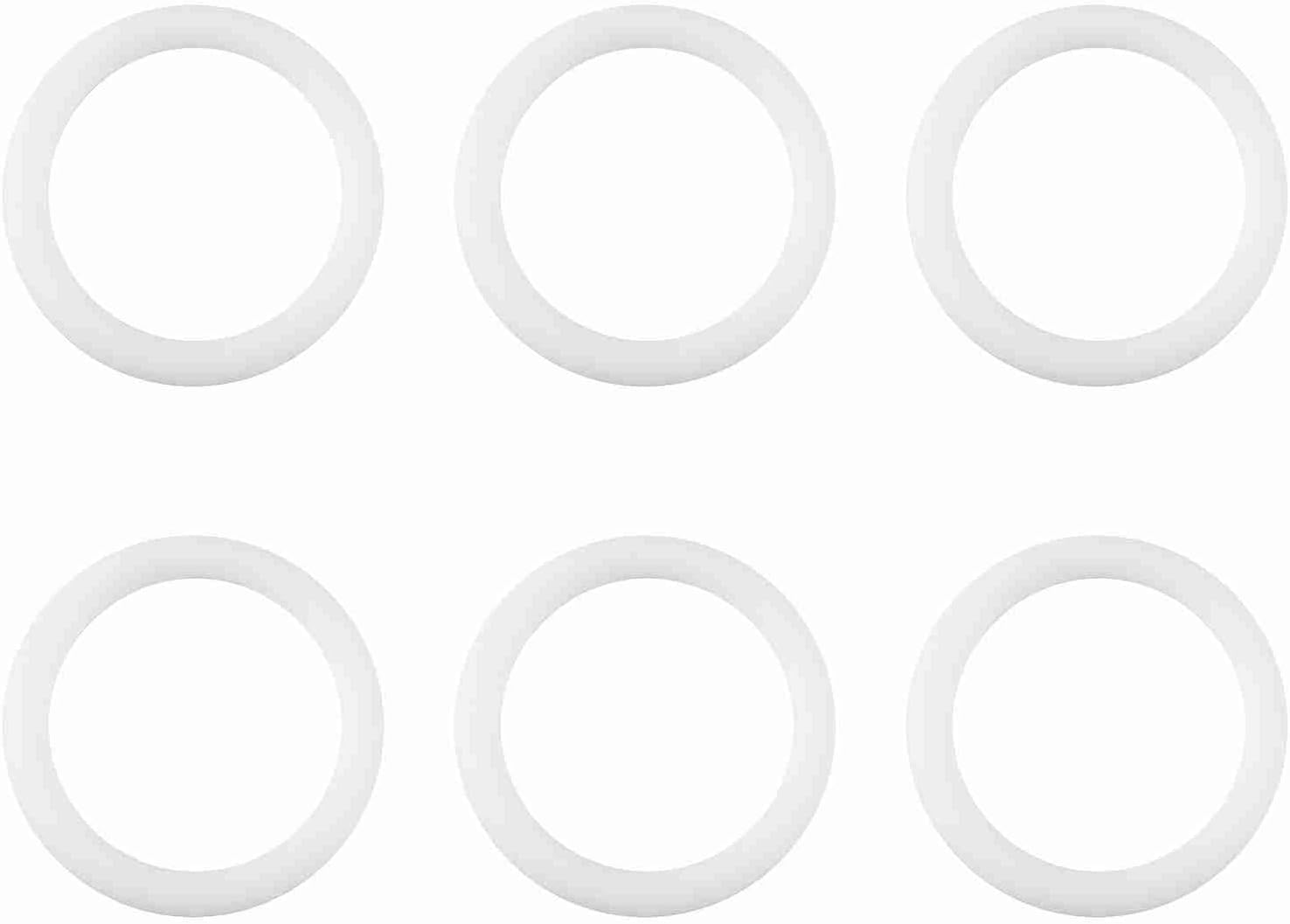 Silicone Dummy Pacifier Clips, 20 Pieces, O-Rings, Gender Neutral Baby Pacifier Chain Holder, White