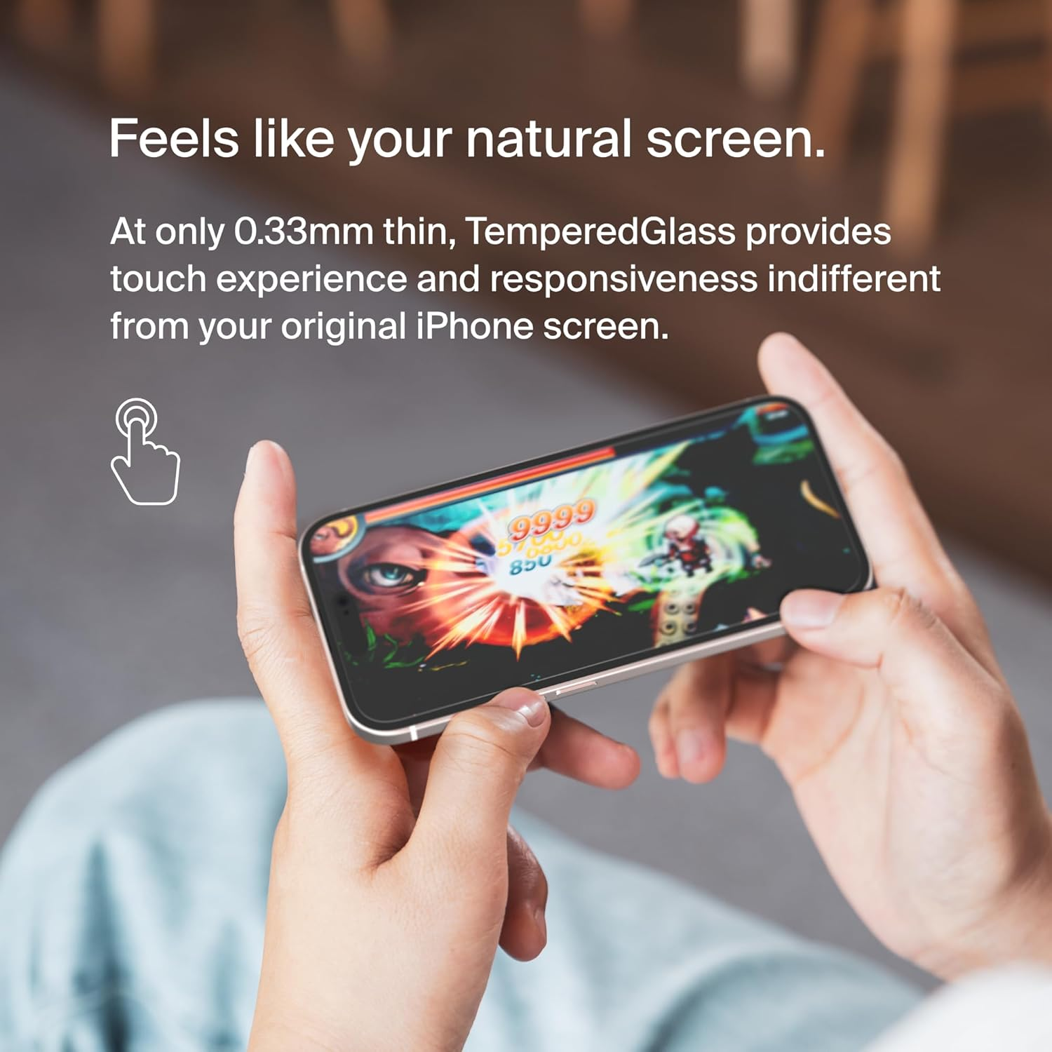 Belkin Screenforce Temperedglass Treated Screen Protector for Iphone 15 Pro - Slim & Scratch-Resistant - Includes Easy Align Tray for Bubble Free Application image number 6