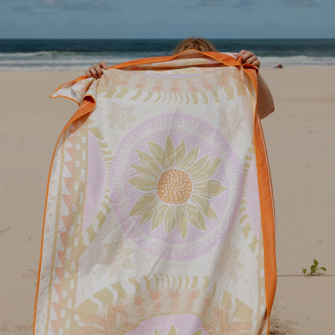 Sand Free Beach Towel | Balabac Sunflower | Quick Drying Reversible Design (Single) image number 3
