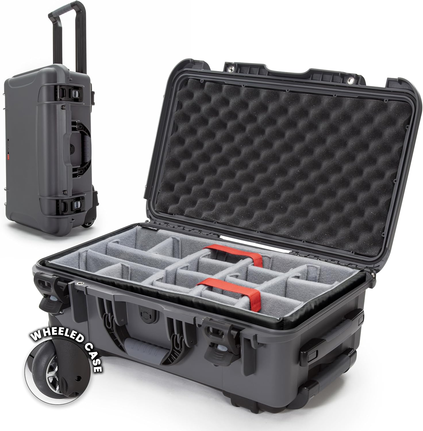 Nanuk Wheeled Series 935 Lightweight NK-7 Resin Waterproof Protective Case and Padded Divider - Graphite image number 6