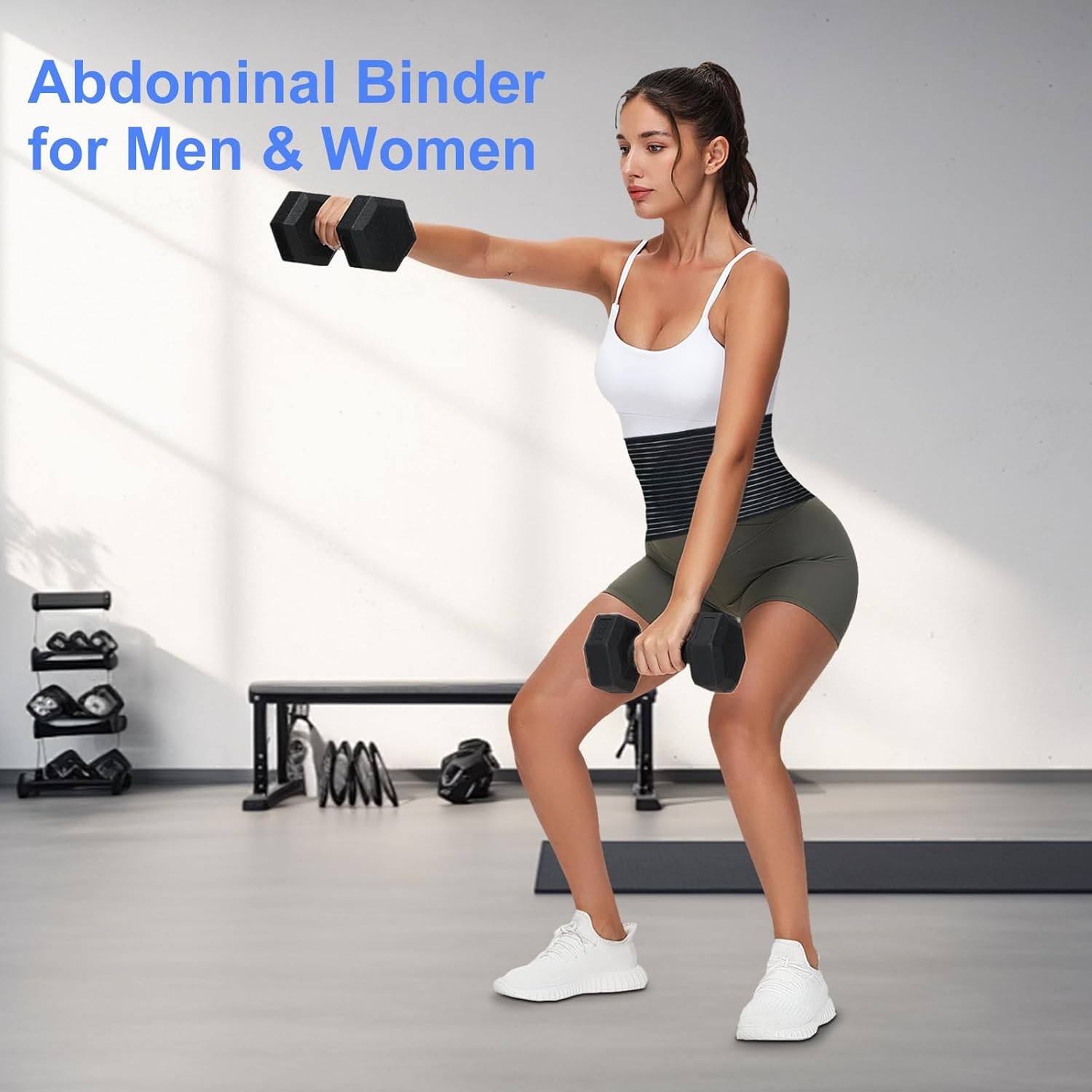 LAFUYSO Umbilical Hernia Belt for Women and Men - Abdominal Support Binder with Compression Pad - Navel Ventral Epigastric Incisional and Belly Button Hernias Surgery Prevention Aid (L-XXL) image number 5