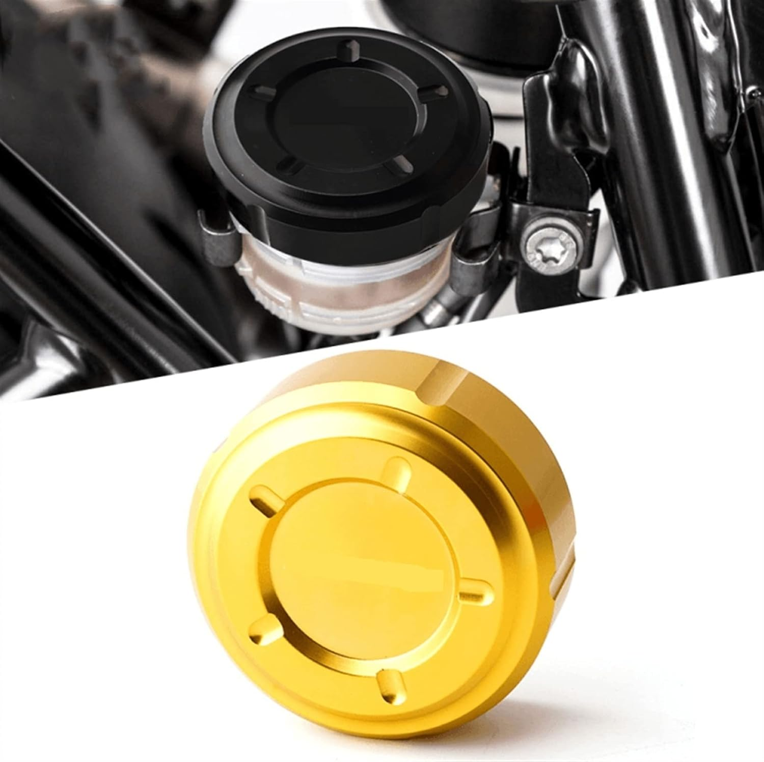 SSFRI 1 Piece CNC Motorcycle Accessories, Rear Brake Fluid Reservoir Cover Cap Compatible with BMW R1250GS 2018 2019 2020 R1250 GS Adventure (Color : Blue, Size : A) image number 3