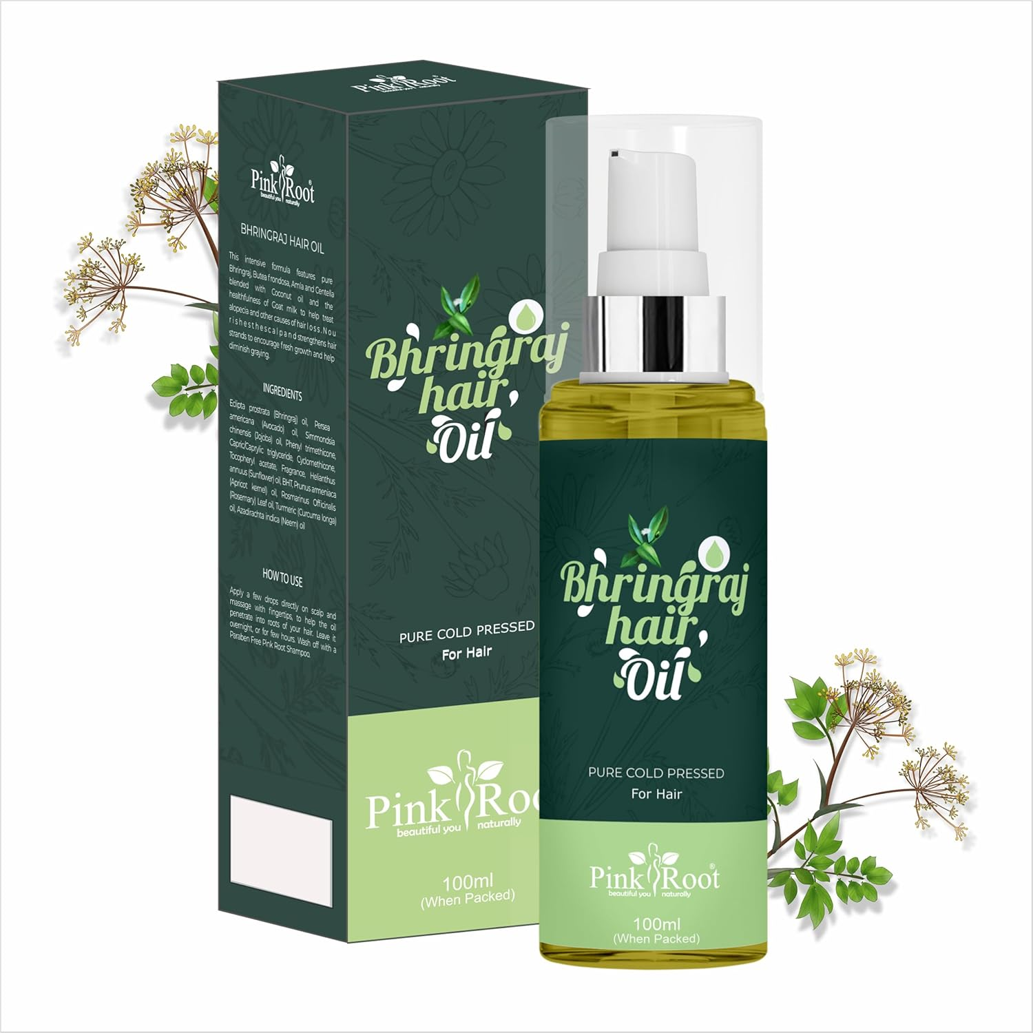 Pink Root Bhringraj Oil 100Ml, Pack of 1 image number 2
