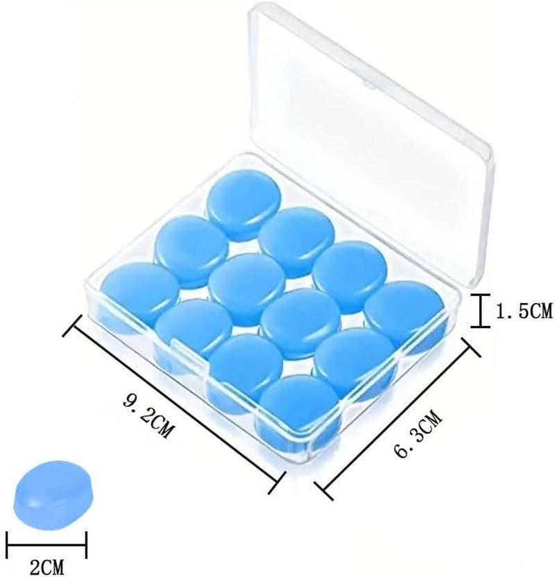 Silicone Ear Plugs for Sleeping, 12Pcs / 6 Pairs Reusable Noise Cancelling Earplugs Soft Noise Cancelling Earplugs Sound Blocking Ear Plugs for Swimming Airplanes image number 4