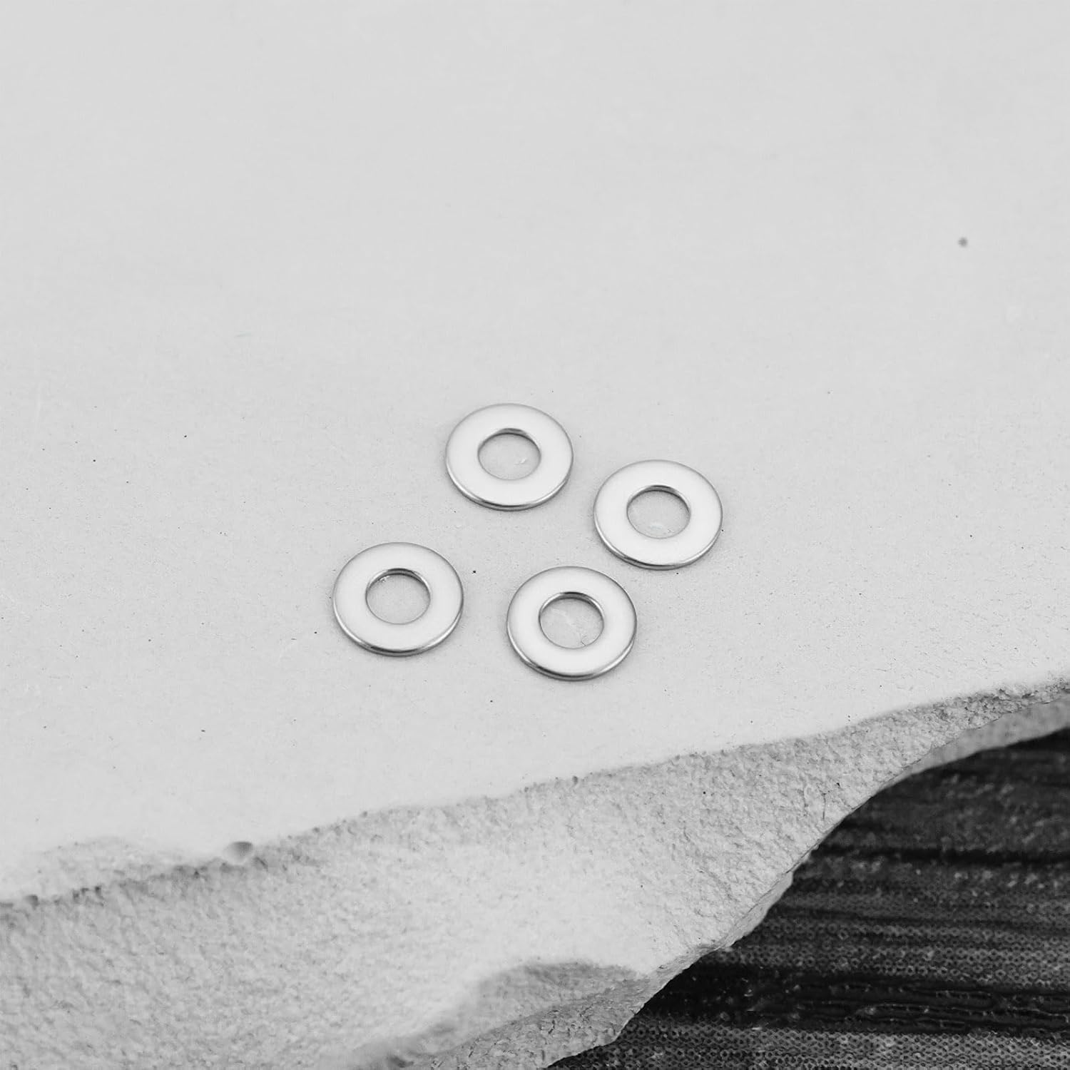 Briny River 200Pcs M1.6 Stainless Steel Sealed Flat Washer for Industry Furniture Screws Computer 1.8X4X0.35Mm image number 3