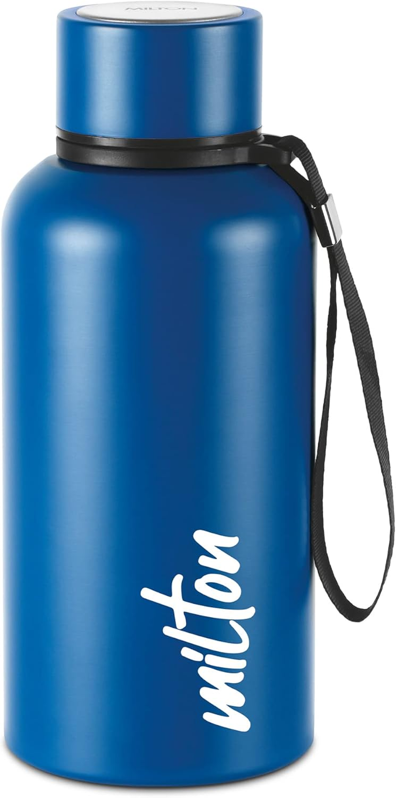 Milton Aura 1000 Dark Blue 1.05L Stainless Steel Vacuum Insulated Leakproof Thermosteel Bottle, 24 Hours Hot and Cold, Easy to Carry, Rust Proof, Tea, Coffee, Office, Travel Bottle