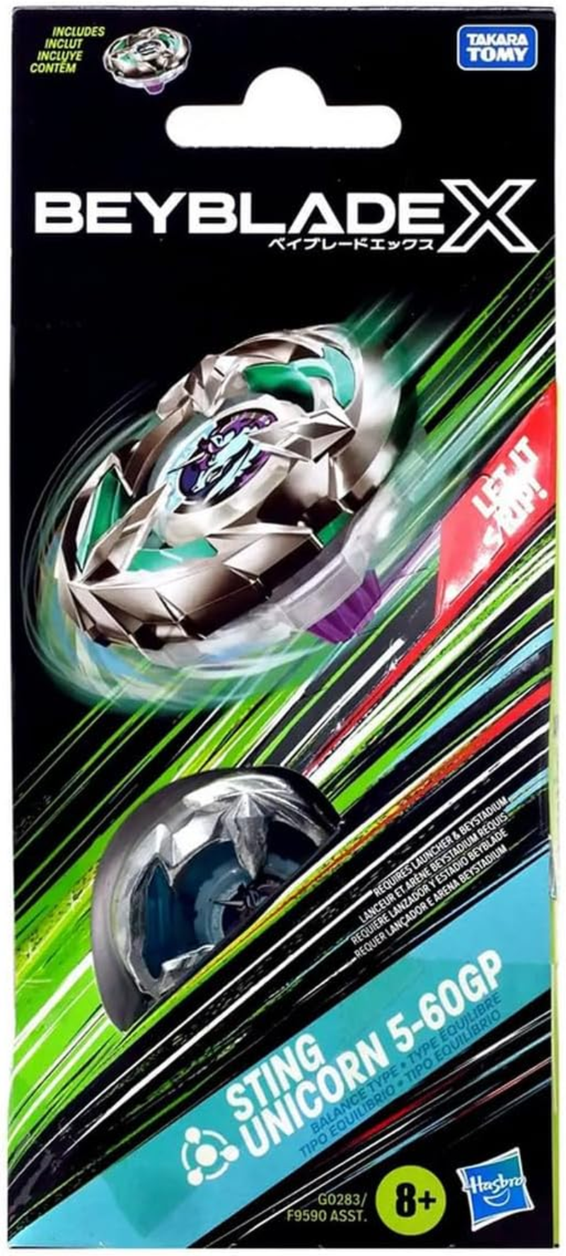 Hasbro Beyblade X Sting Unicorn 5-60GP Spinning Top Booster Pack