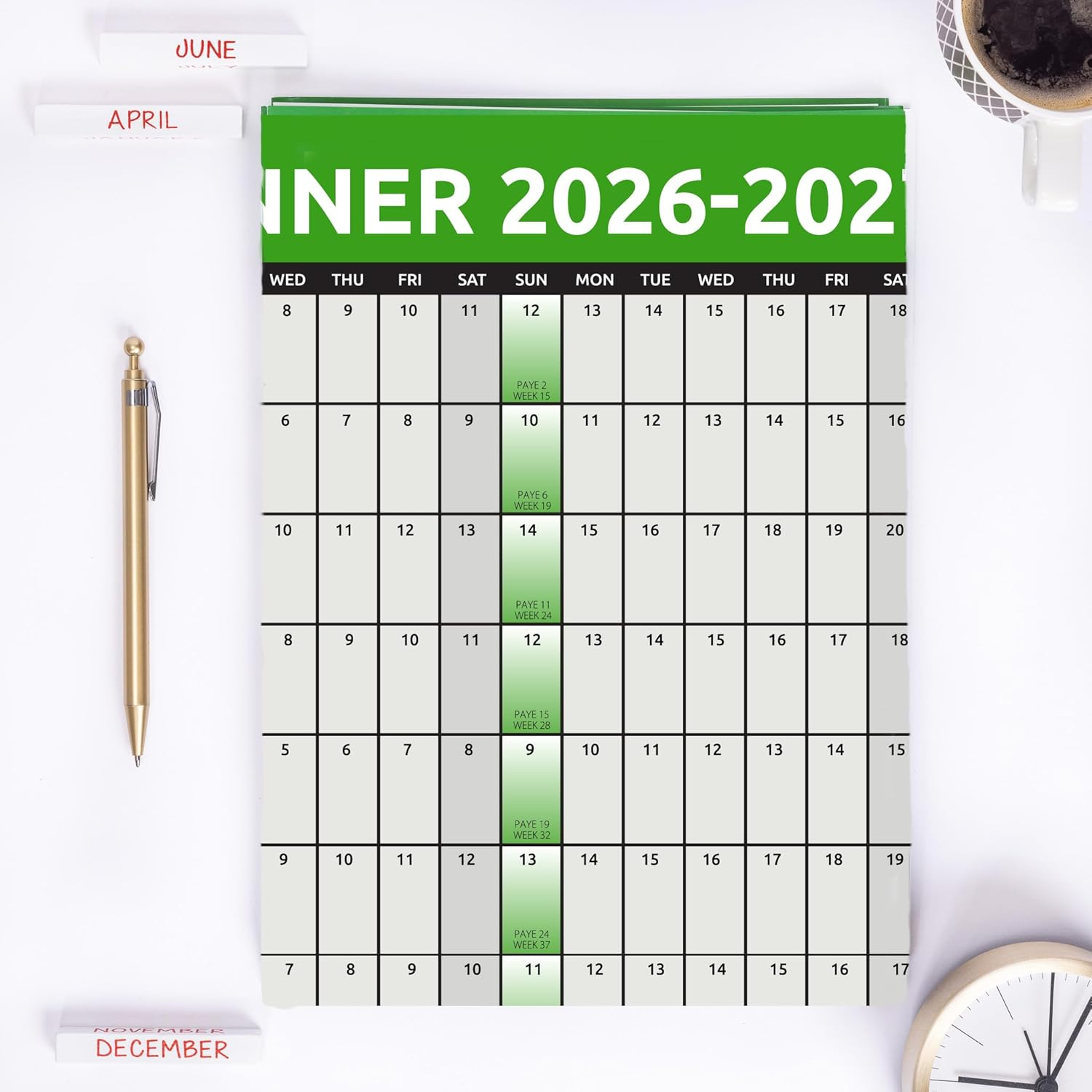 2026 2027 Wall Planner - Fiscal Calendar A1 Size (84Cm X 59Cm) - Full Year to View for Home Office Work School image number 3