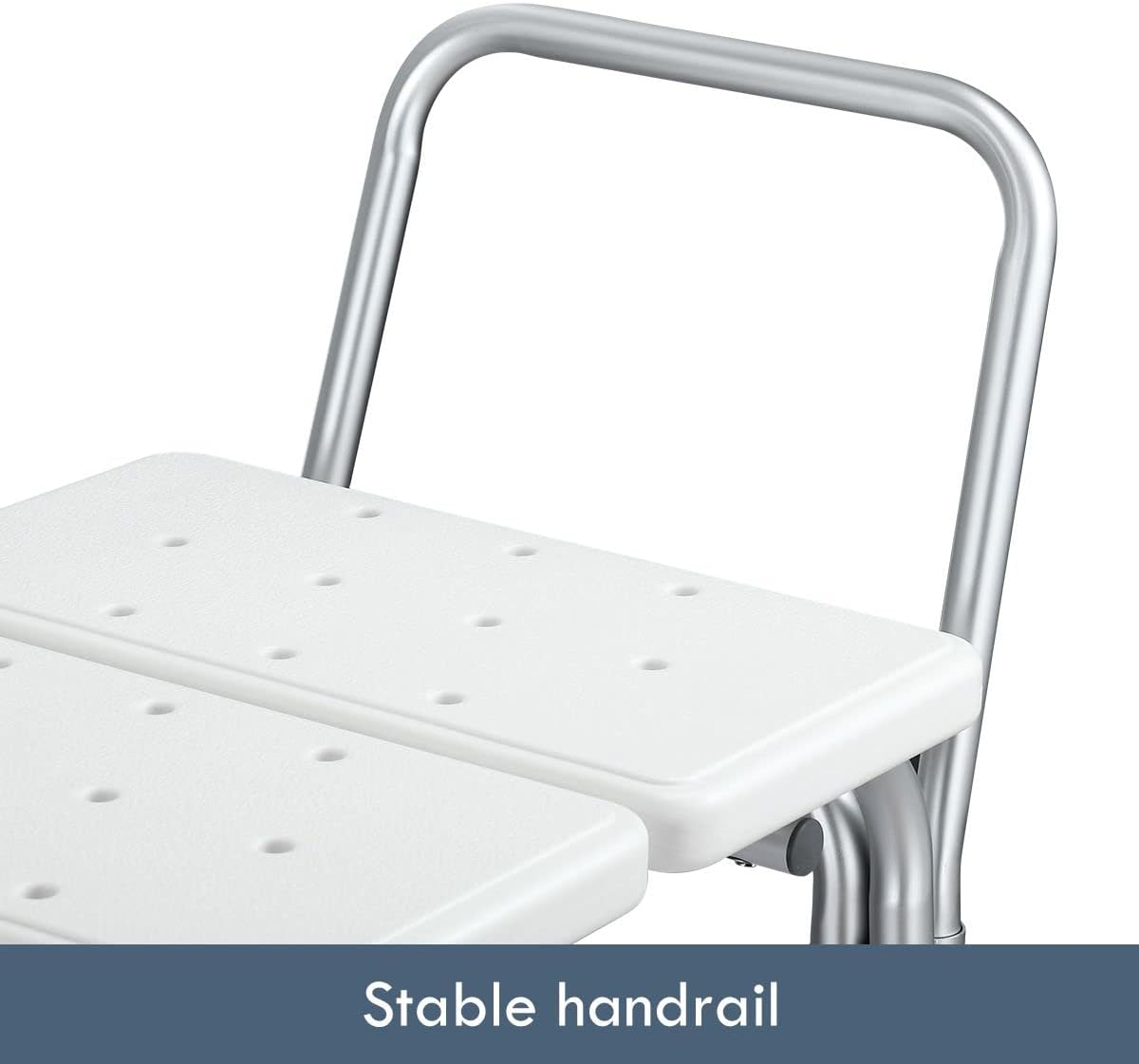 Tub Transfer Bench Bath Seat Bathtub Shower Chair with Armrest and Back Adjustable Height Medical Bathroom Aid for Disabled Seniors image number 3