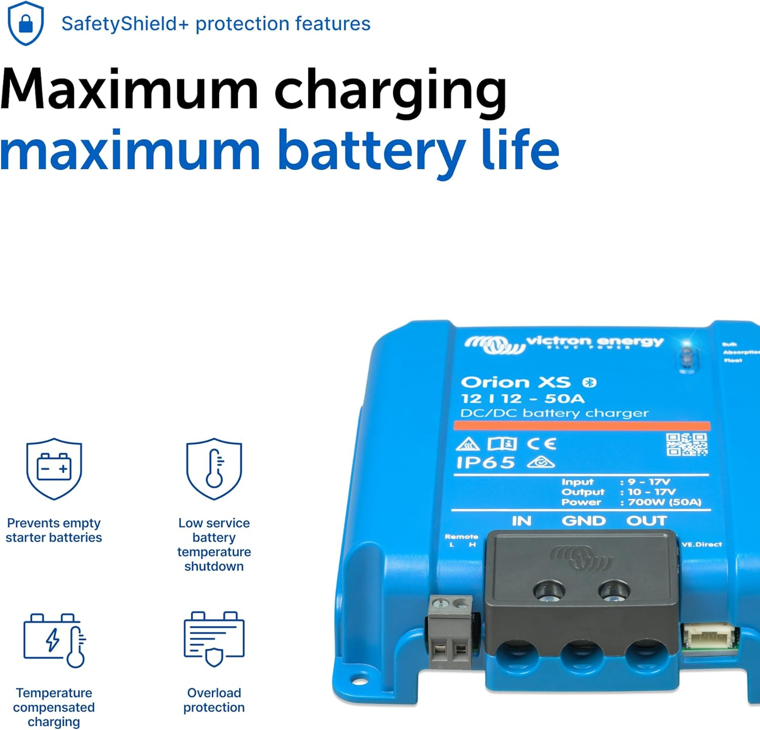 Victron Energy Orion XS 12/12-Volt 50 Amp DC-DC Battery Charger