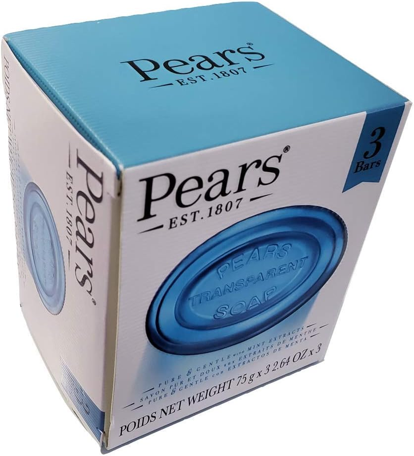 Pears Pure and Gentle with Mint Extracts Soap Bar 75 G (Pack of 3) image number 1