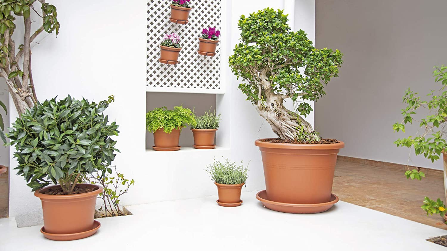 Artevasi Cilindro Pot, Taupe, 25 Cm