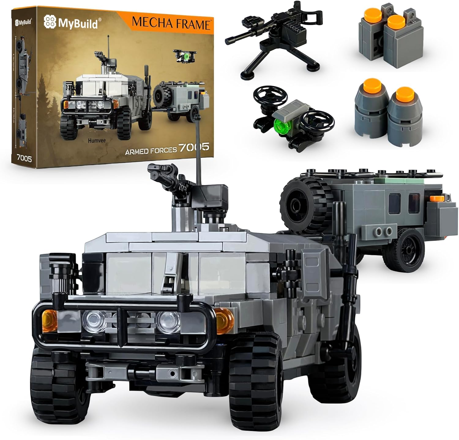 Mybuild Armed Forces Military Vehicle &ndash; Tactical Armoured Building Set - Model 7005 image number 1