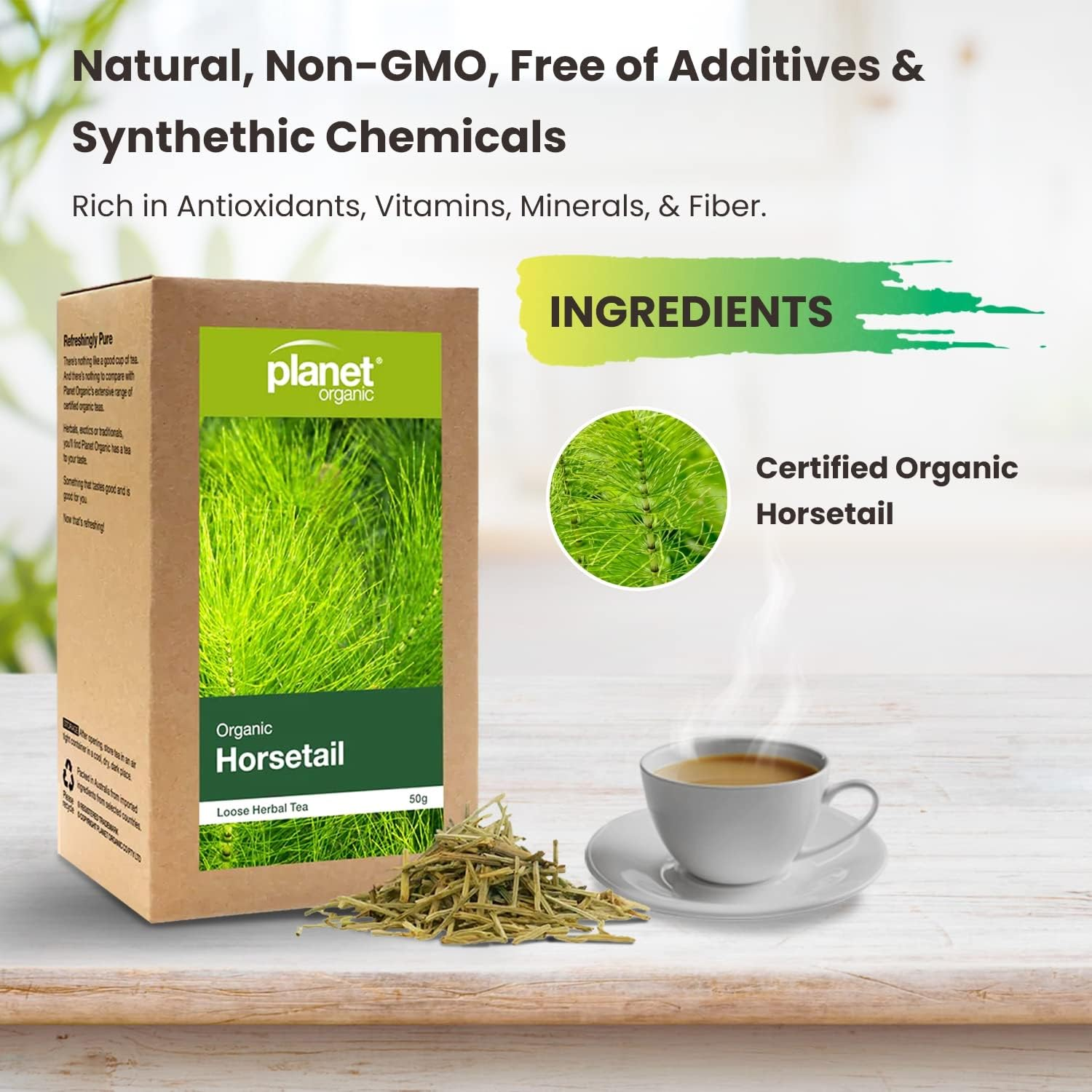 Planet Organic Horsetail Loose Leaf Tea, 50 G image number 5