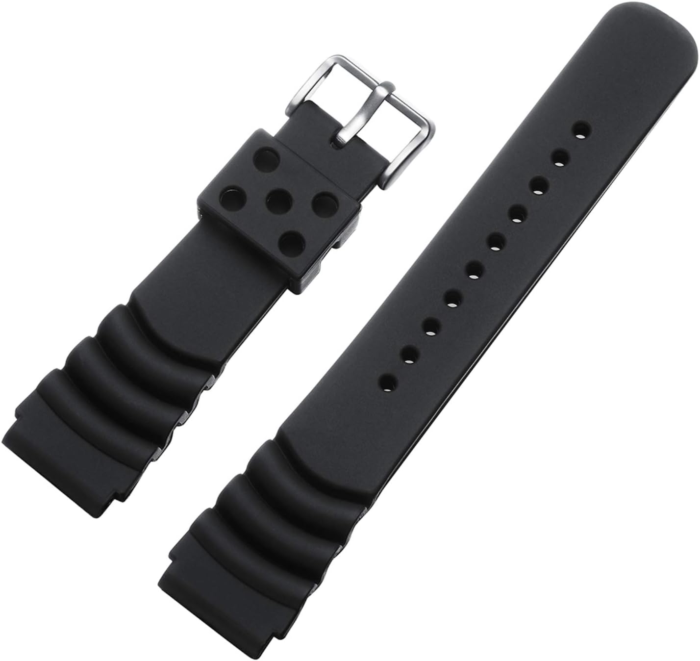 ADDIESDIVE Rubber Watch Band for Dive Watches Waterproof Replacement Watch Strap for Men Black Blue Orange 20Mm 22Mm image number 4