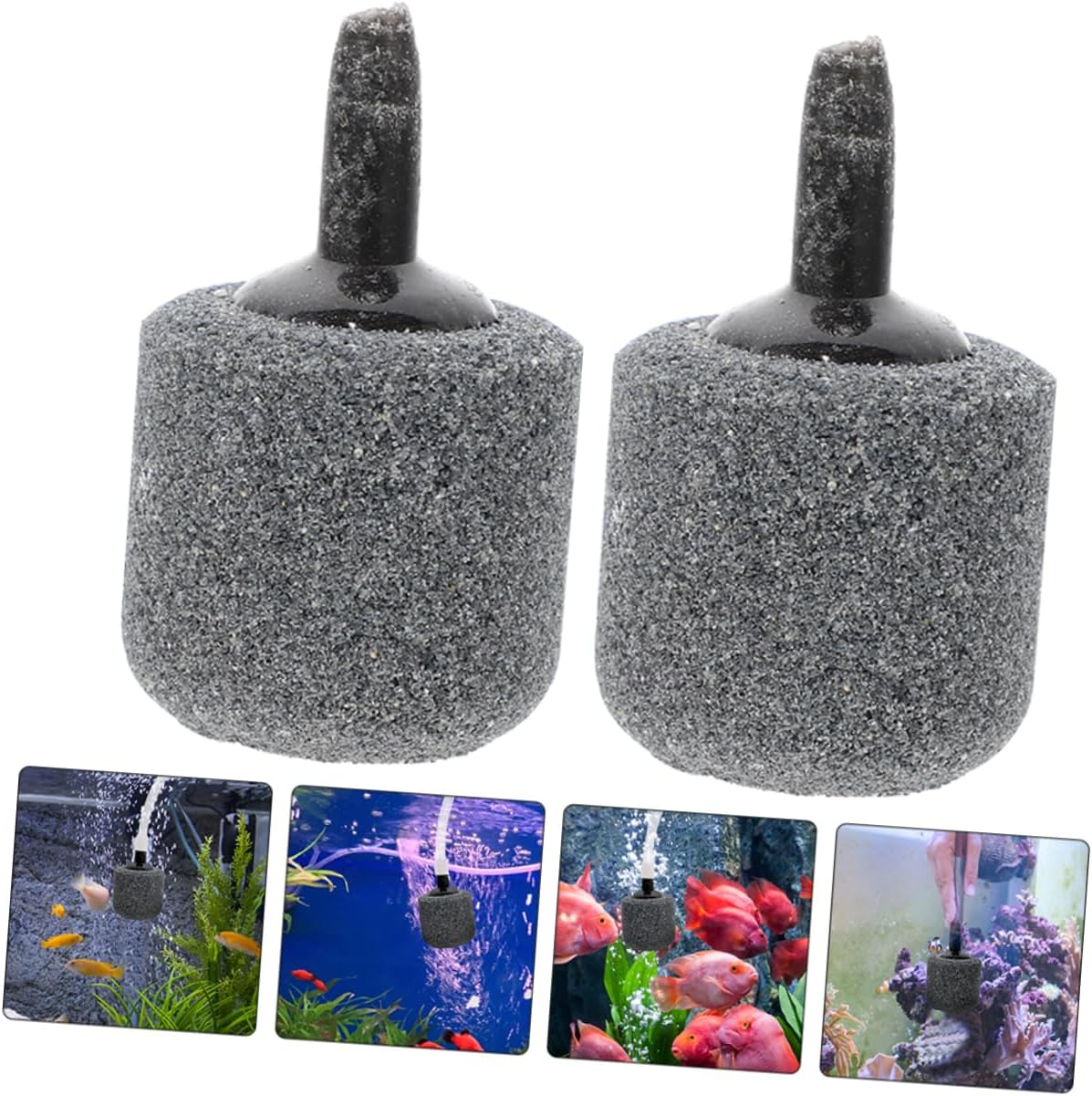 ROMISBABA 10Pcs Aquarium Air Stones for Fish Tank Mute Bubble Diffuser for Freshwater Seawater Oxygen Stones for Hydroponics Aquarium Decoration Pet Health Unique Aquatic Landscape image number 3