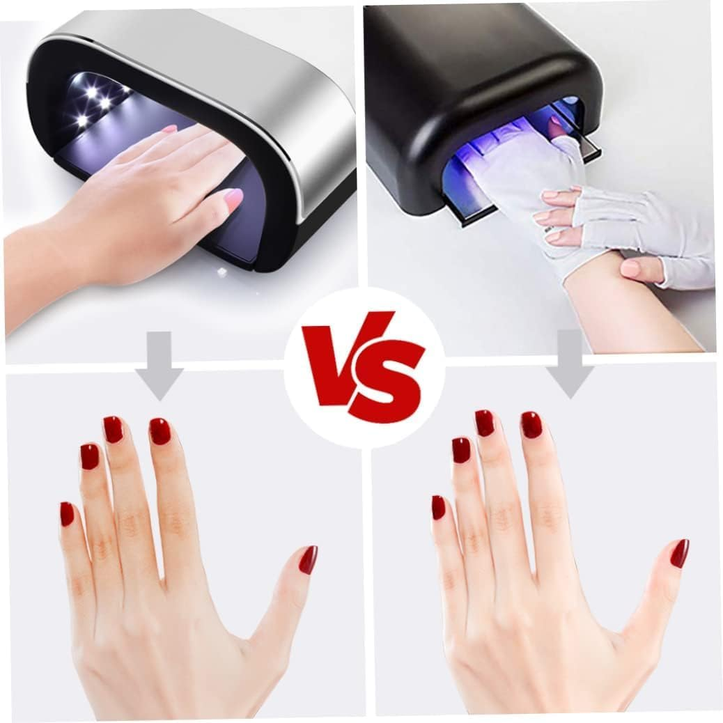 Nail Uv Protection Gloves Gel Polish Nail Dryer Uv Shield Gloves Nail Uv Shield Glove anti Uv Glove White 1Pair