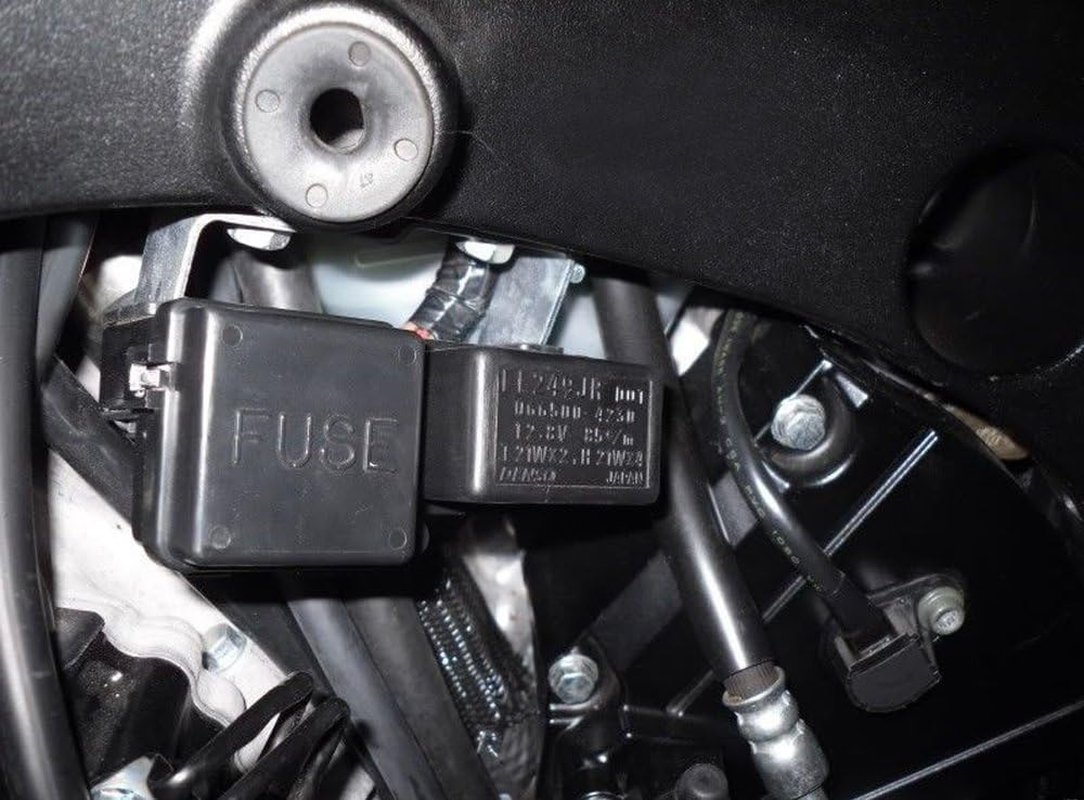 Ijdmtoy (1) 7-Pin Plug-N-Play Electronic LED Flasher Relay Hyper Flash Fix for Suzuki Motorcycle Bike Installing LED Turn Signal Bulbs image number 1