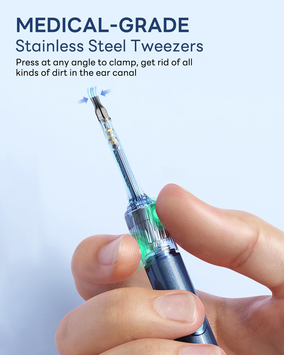 MEKK Ear Wax Removal Tool S8 with 12 MP Camera, Stainless Steel Tweezers, 8 Ear Spoons, Wireless Otoscope Ear Cleaner for Ios & Android image number 5