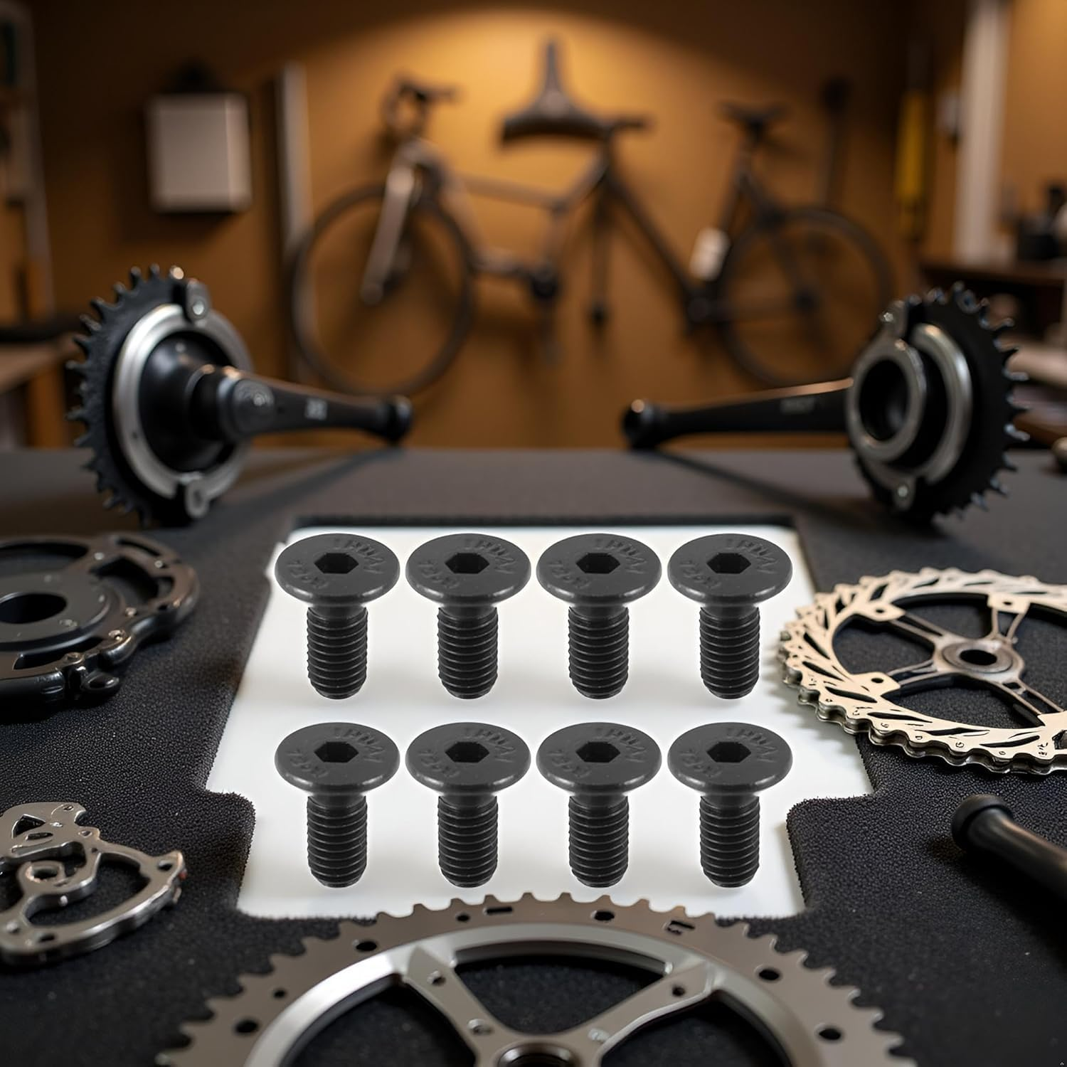 8Pcs Bike Shoe Cleat Mounting Screw for SPD - Pedal Steel Pedals Bike Pedals Pedals and Cleats, Bike and Cleats(Black) image number 2