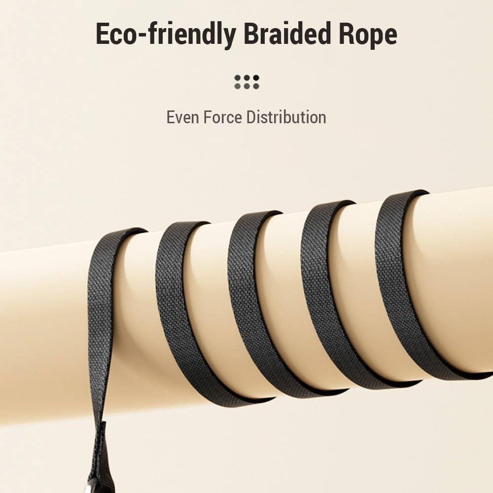 Oimzzr Adjustable Resistance Band Fitness Pump Exercise Equipment Cable Machine for Arms Legs Chest, Black Grey image number 1