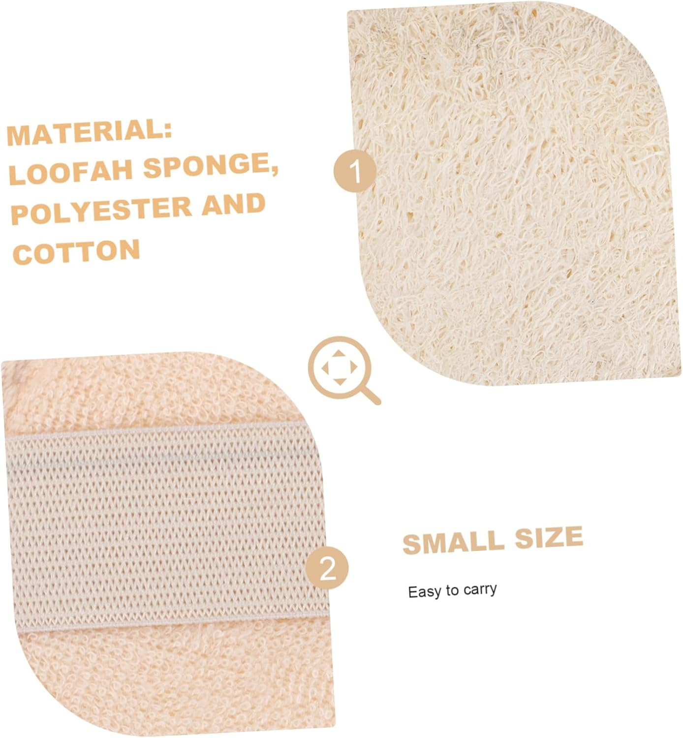 MERRYHAPY Loofah Facial Cleanser Pads for Makeup Removal Exfoliating Skin Care Natural Loofah Material for Daily Facial Washing Routine image number 1