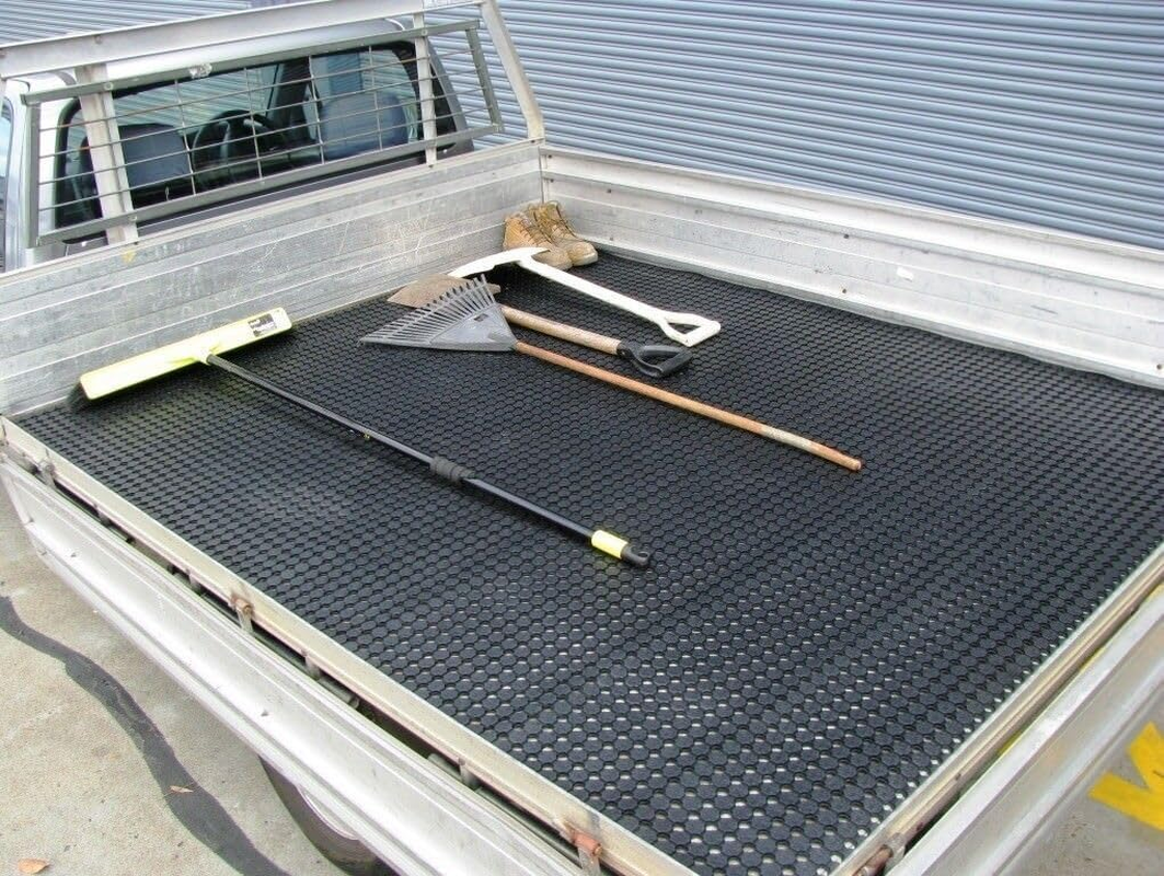 UTE Mats - Super Heavy Duty Vented Perforated Rubber - 10Mm Thick & 1830 Wide, 2.4M Long X 1.83M Wide image number 3