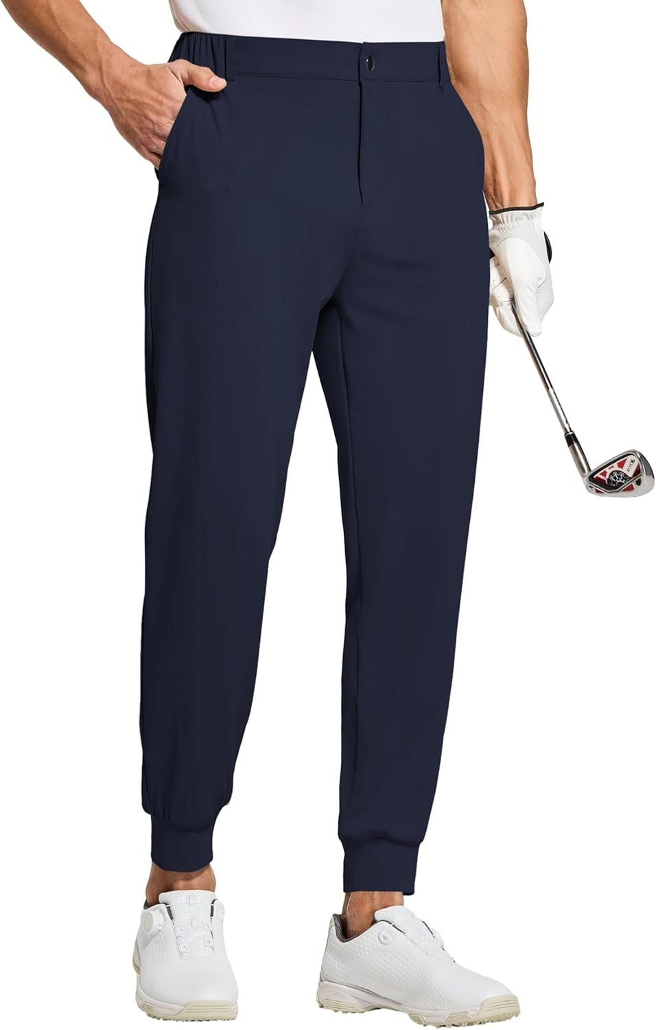 WILLIT Men'S Golf Joggers Pants Stretch Slim Fit Work Dress Pants Quick Dry Athletic Pants with Pockets image number 3