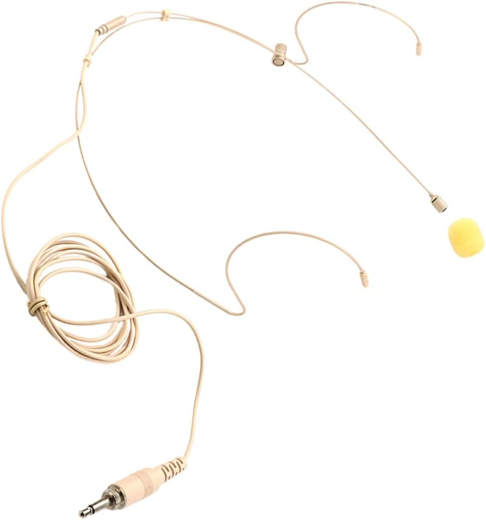 Yardwe Wired Over-Ear Headphones with Omnidirectional Microphone Beige Wired Earbuds with Microphone Lock and Hanging Mic for Office Online Meetings Gaming and Speaking image number 4