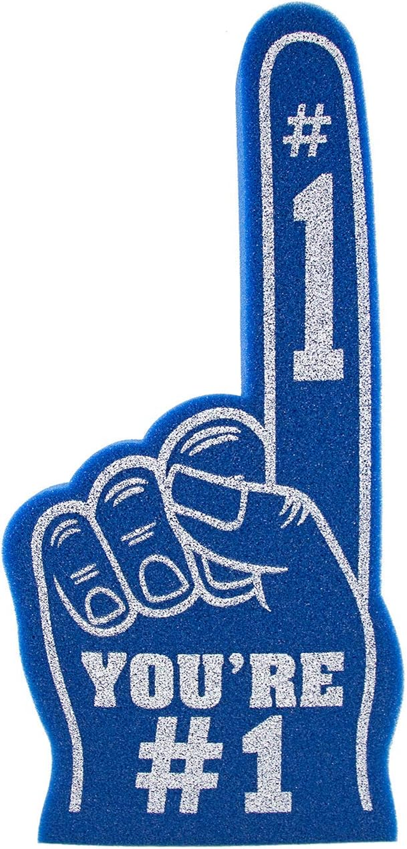 Giant Foam Finger 18 Inch- You'Re Number 1 Foam Hand for All Occasions - Cheerleading for Sports - Exciting Vibrant Colors Use as Celebration Pom Poms- Great for Sports Events Games School Business