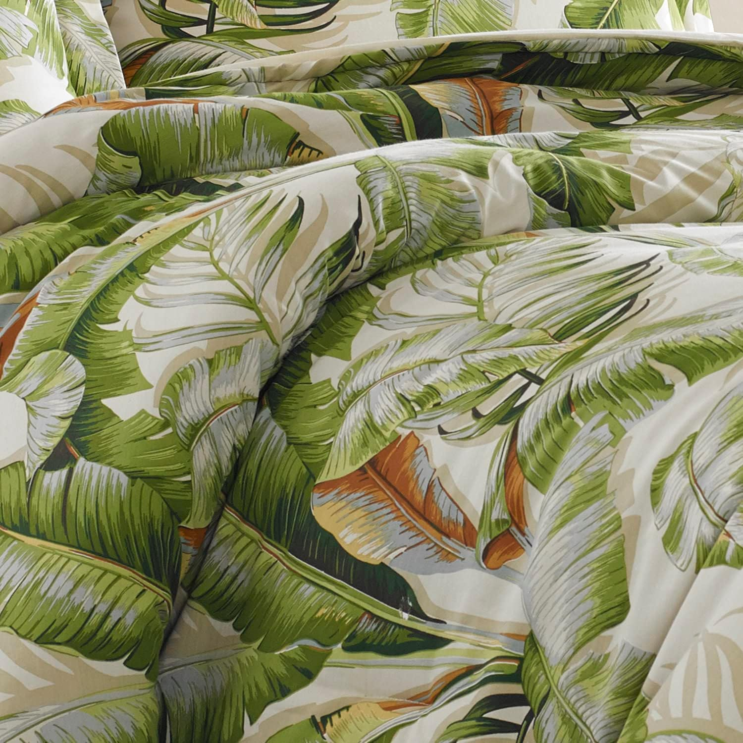 Tommy Bahama - California King Comforter Set, Cotton Sateen Bedding with Matching Shams & Bedskirt, Home Decor for All Seasons (Palmiers Green, California King) image number 3