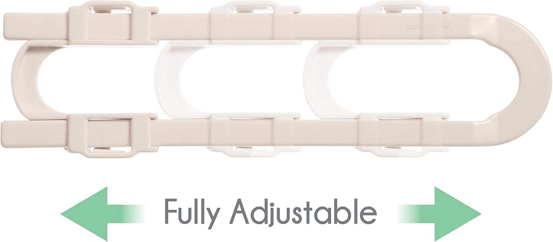 Little Chicks U-Shaped Baby Safety Glide Lock - Adjustable Childproof Cabinet Latches for Kitchen Cupboard - Suitable for Babyproofing Cabinets Knobs & D-Handles image number 4