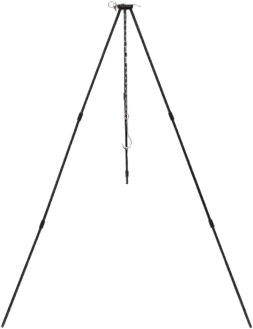 Perfk Camping Tripod Campfire Cooking Accessories Camping Equipment Campfire Tripod with Hanging Chain for Picnic Hiking Garden BBQ image number 1