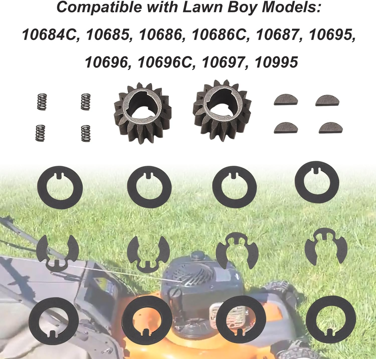 105-3040 105-6840 Recycler Lawn Mower Rear Wheel Gear Kit Compatible with Toro 22'' Recycler Lawnmower, Replaces 105-6840 612066 65-27204 39-9650 image number 2