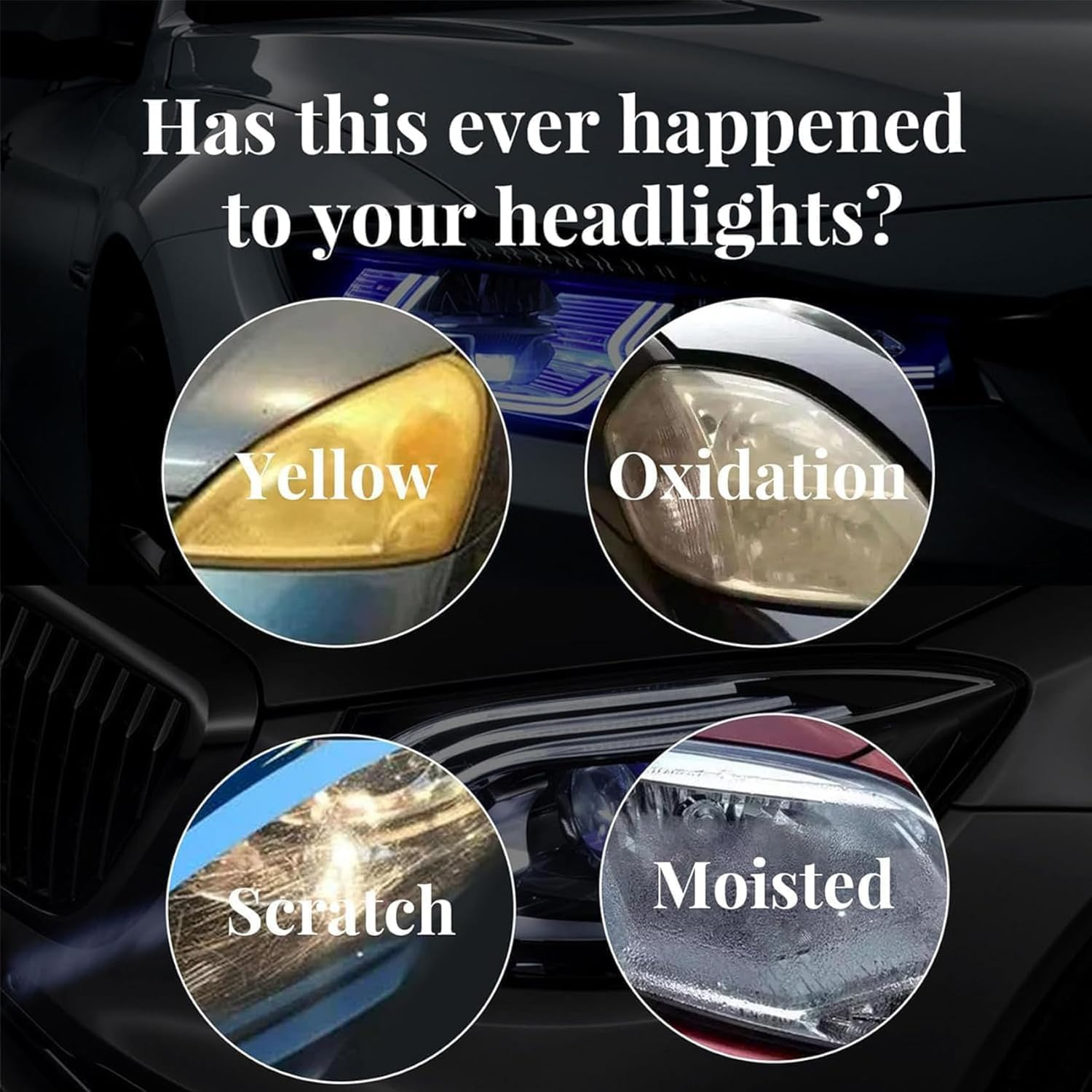 Car Headlight Restoration Kit, Auto Headlight Lens Polish Repair Kit Atomizing Cup Headlight Vapor Renovation Tool with 100Ml Liquid for Repair of Scratch,Yellowed, Haze, Oxidized, Cracked Headlights image number 1