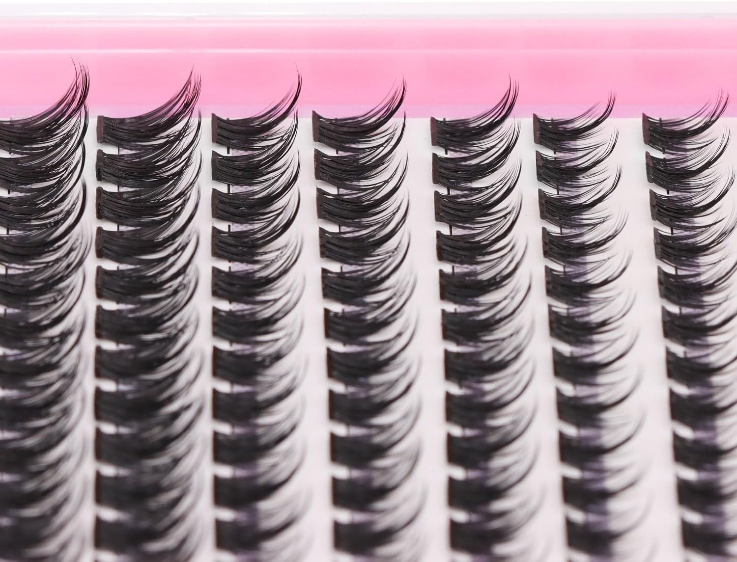 10/12/14/16Mm Mixed Size Eyelash Clusters Eyelash Extensions Color Black C Curl and D Curl to Choose Soft Material Charming Eyelashes (Black, 10Mm) image number 4