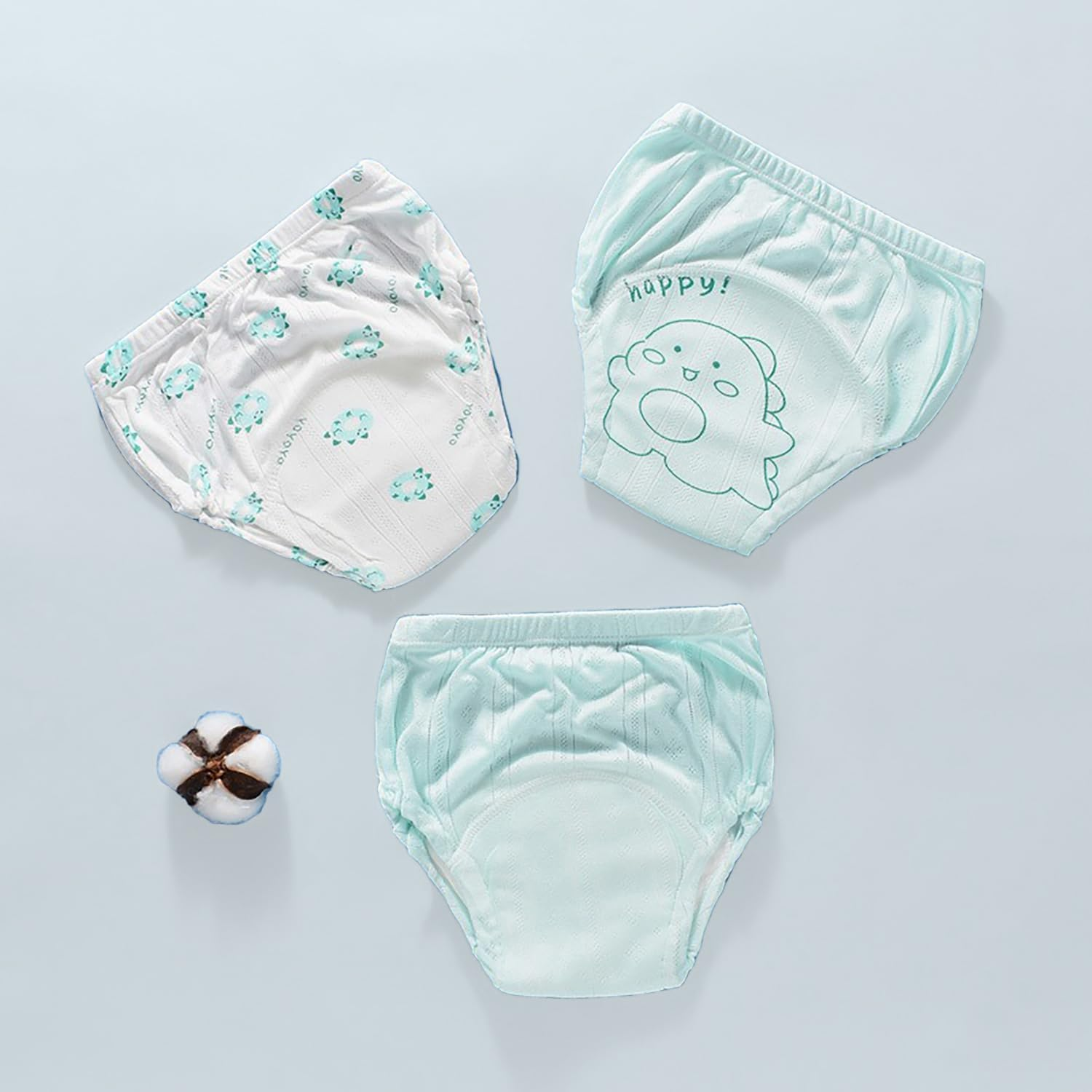 ZONEY 6 Packs Training Pants, Baby Boys Girls Underwear Cute Cartoon Toddler Potty Leak-Proof Cotton Training Pants, Summer Washable Baby Training Breathable Diaper Pants,Suitable for 1-3 Years (B, S) image number 1