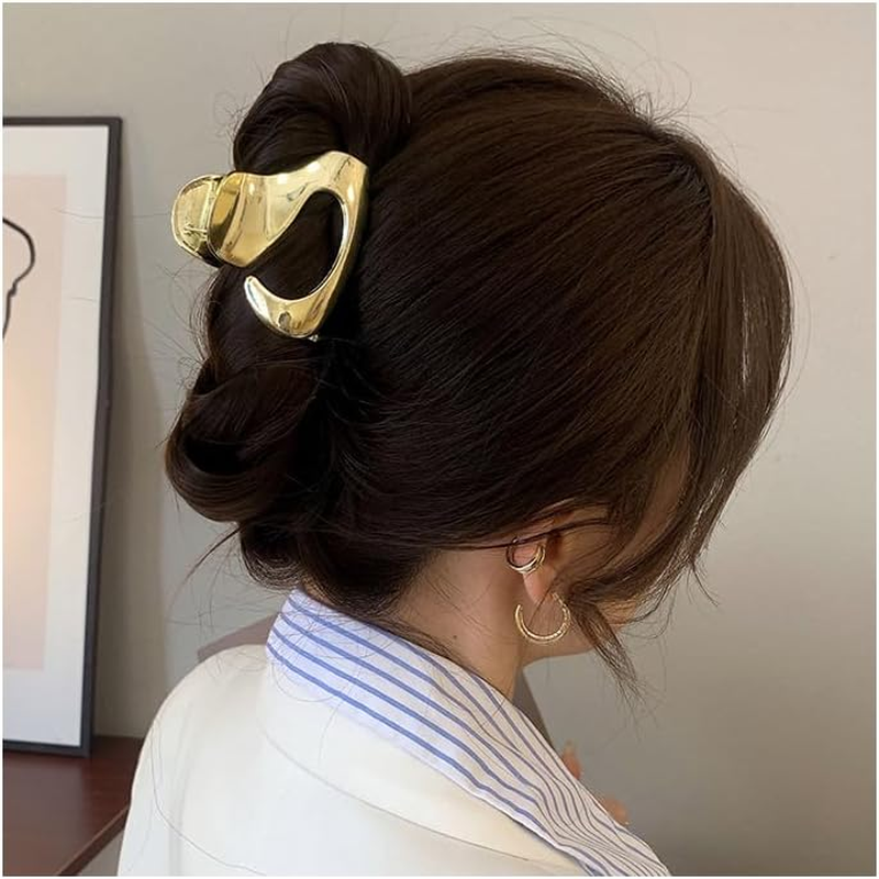 Hair Clips Hair Accessories for Women Girls Elegant Silver Hair Clips Hair Pins Fashion Hair Accessories for Party Wedding Everyday (Gold Shine) image number 4