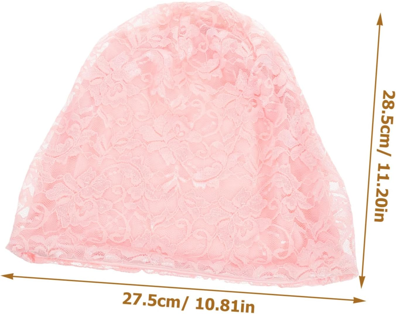Breathable Lace Turban Beanie Hat for Women Lightweight Hair Cover Sleep Cap for Chemotherapy and Daily Use Flexible Non Tight Fit Scarf Headwear Beige - Multi image number 2