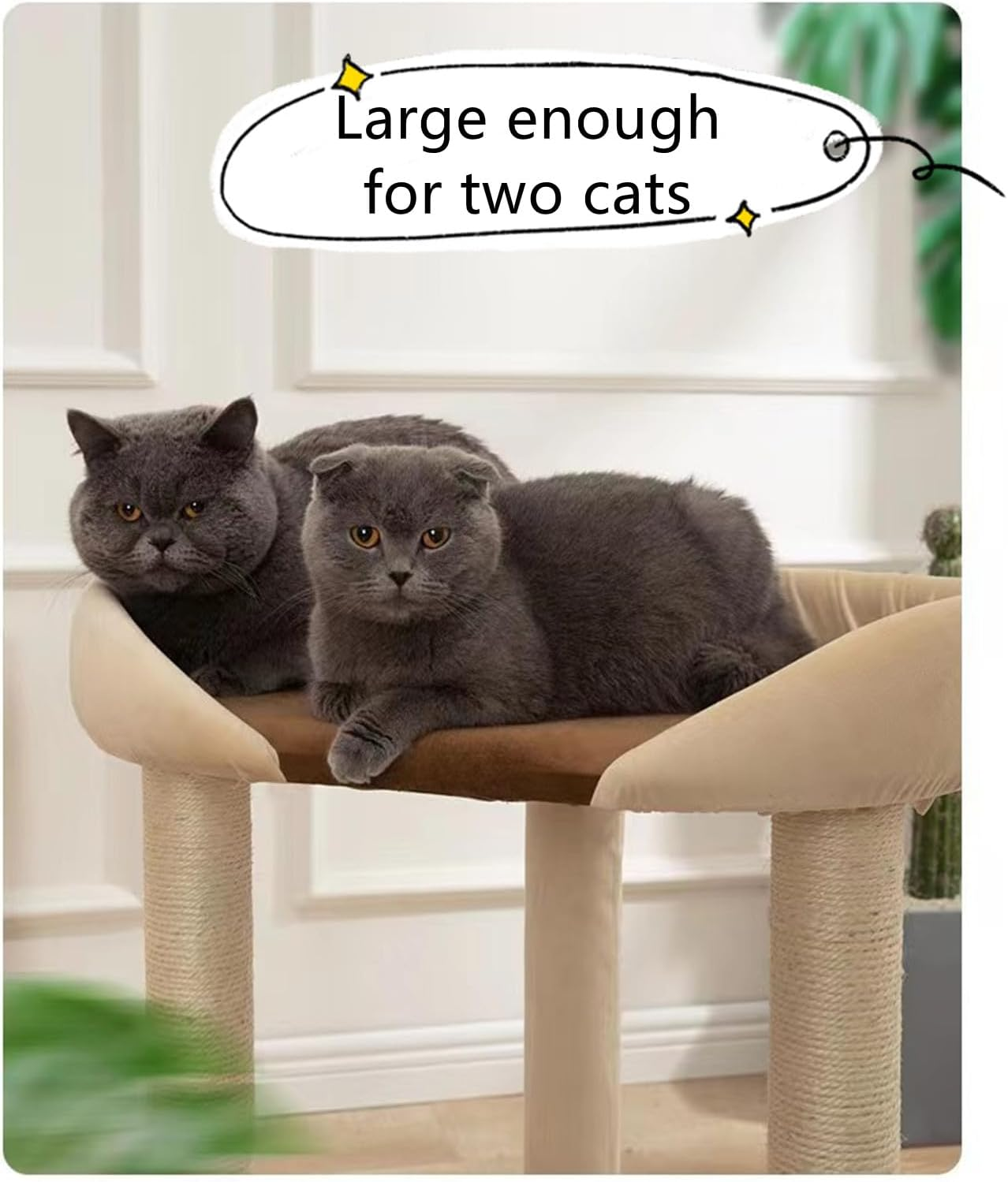SHENGOCASE Modern Cat Tree Tower with Extra Large Platform Perch Bed for Maine Coon and Big Couch Sofa for Multiple Cats image number 2