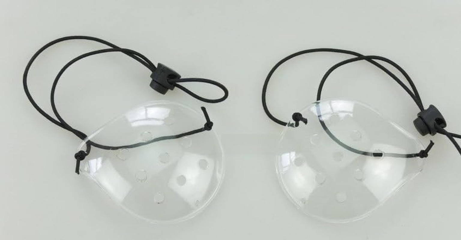 Eye Shield, 2 Pcs Plastic Patch for Surgery Covering, Breathable Protection Care Supplies with Elastic Rope (Transparent, 6.2 * 7.5CM) image number 4