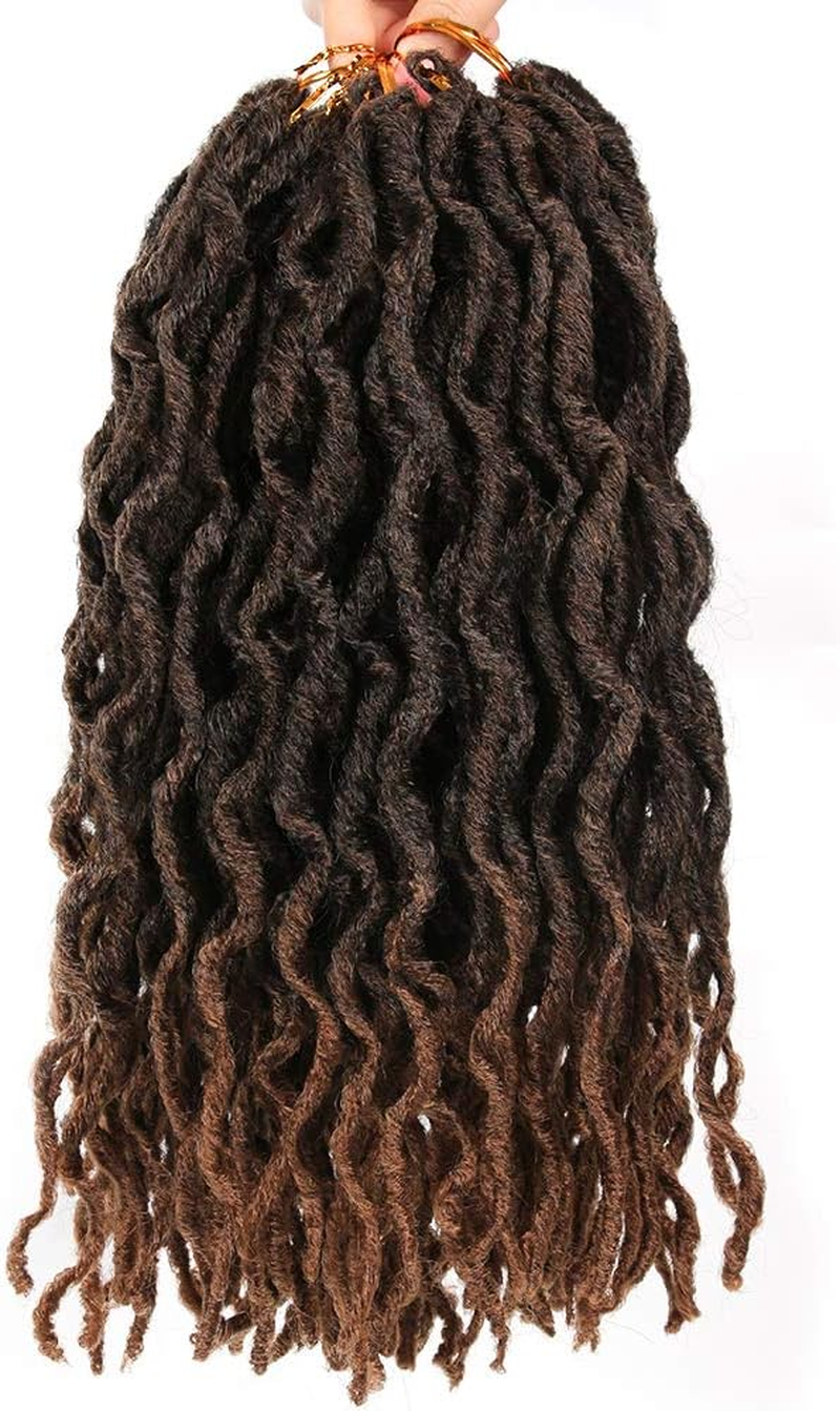 6 Packs Faux Locs Crochet Hair 12 Inch, Nu Locs Crochet Hair, Wavy Crochet Locs Short Locs Crochet Braids Crochet Dreadlocks (20 Roots/Pack) #T1B/30 image number 2