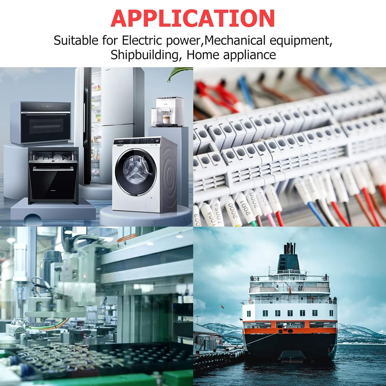 Zalizr 120 PCS Tinned Copper Battery Cable Ends Kit, 6-25Mm&sup2; Wire Lugs Assortment, Heat Shrink Tubing, SC Ring Terminals Connectors for Electrical, Automotive, Marine, Solar Use image number 5