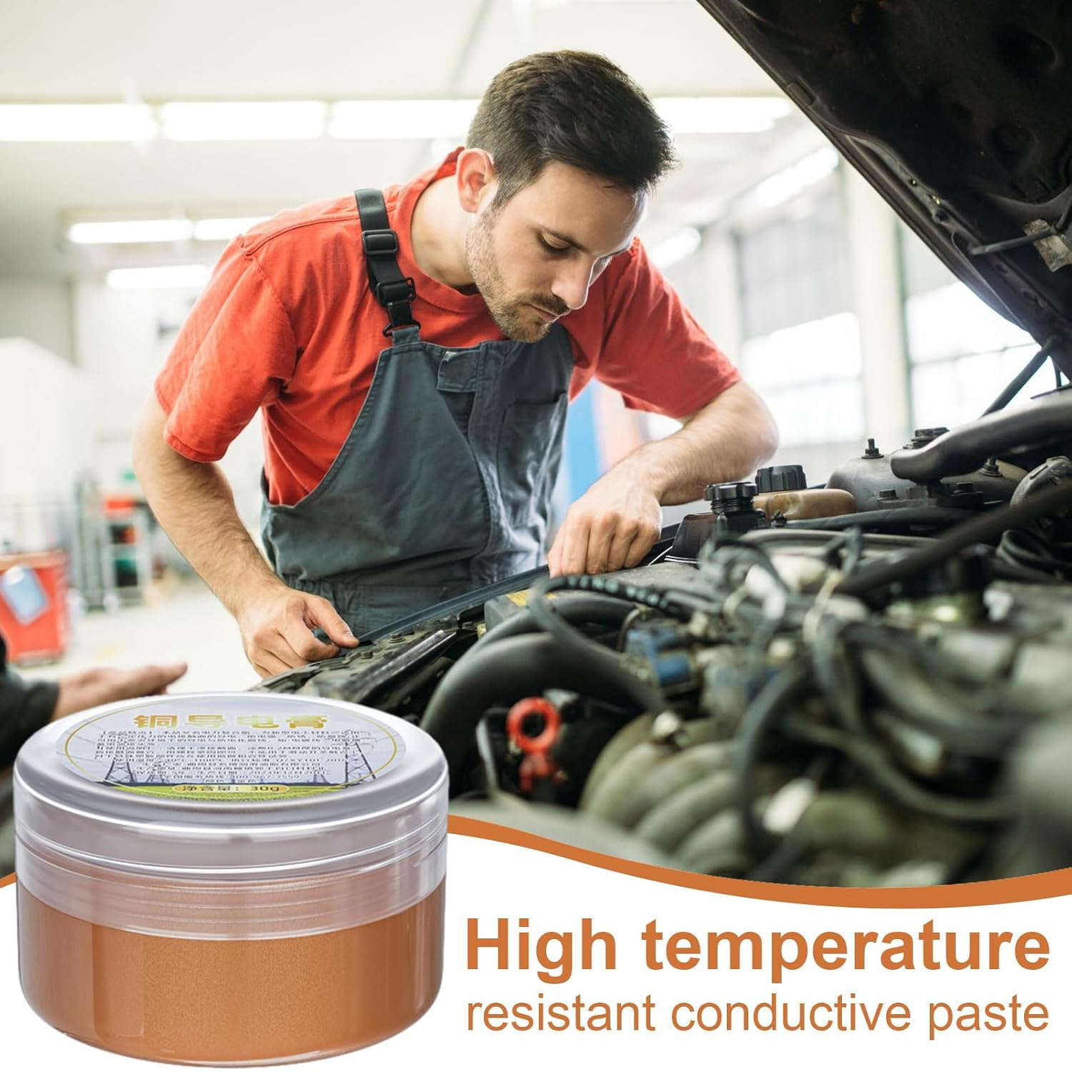 Conductive Grease,30G Conductive Paint - Lube Strong Adhesion Long-Lasting for Marine Bicycle Motorcycle Plumbing Fixtures image number 4